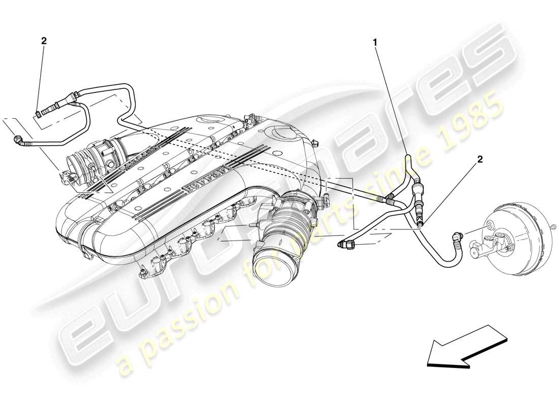 Ferrari 599 GTO (USA) Power Steering System Part Diagram