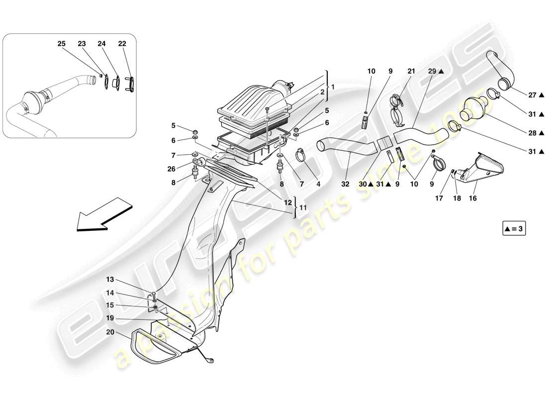 Ferrari 599 GTO (USA) AIR INTAKE Part Diagram