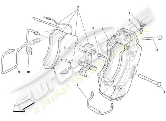 a part diagram from the Ferrari 599 SA Aperta (Europe) parts catalogue