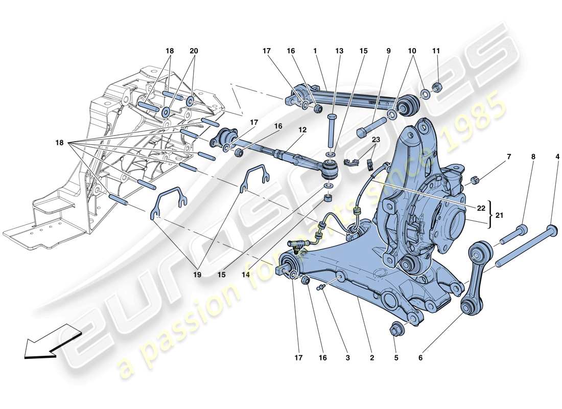 Ferrari F12 Berlinetta (Europe) REAR SUSPENSION - ARMS Part Diagram