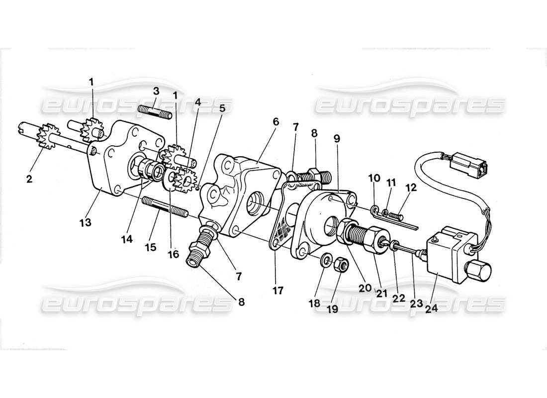Lamborghini LM002 (1988) Transfer (Oil Pump) Part Diagram