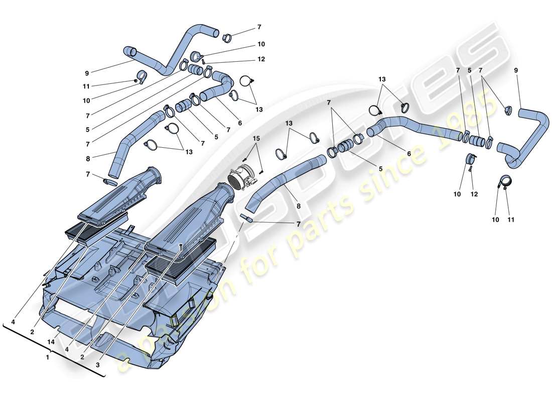 Ferrari F12 Berlinetta (RHD) AIR INTAKE Part Diagram