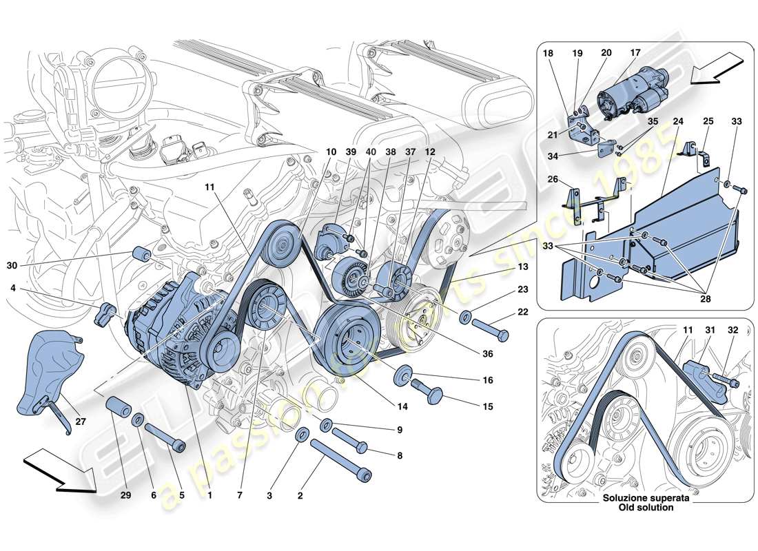 Ferrari F12 Berlinetta (RHD) ALTERNATOR - STARTER MOTOR Part Diagram
