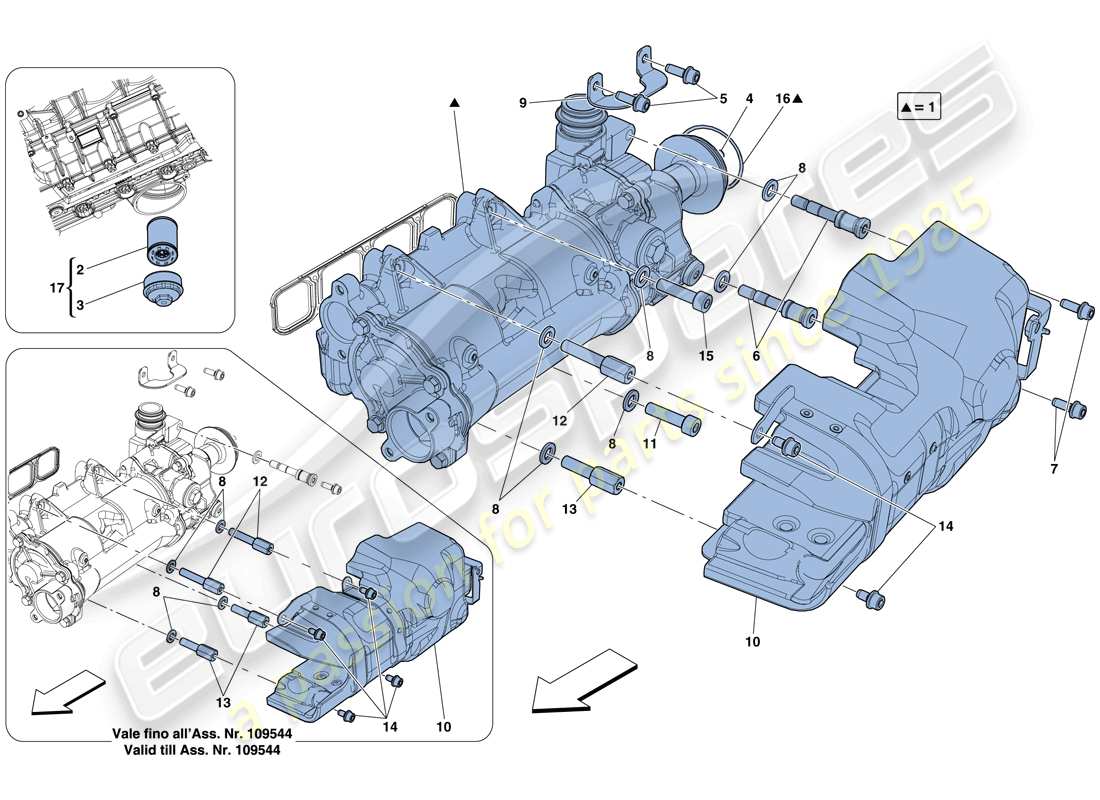 Ferrari F12 Berlinetta (USA) COOLING - OIL PUMP Part Diagram