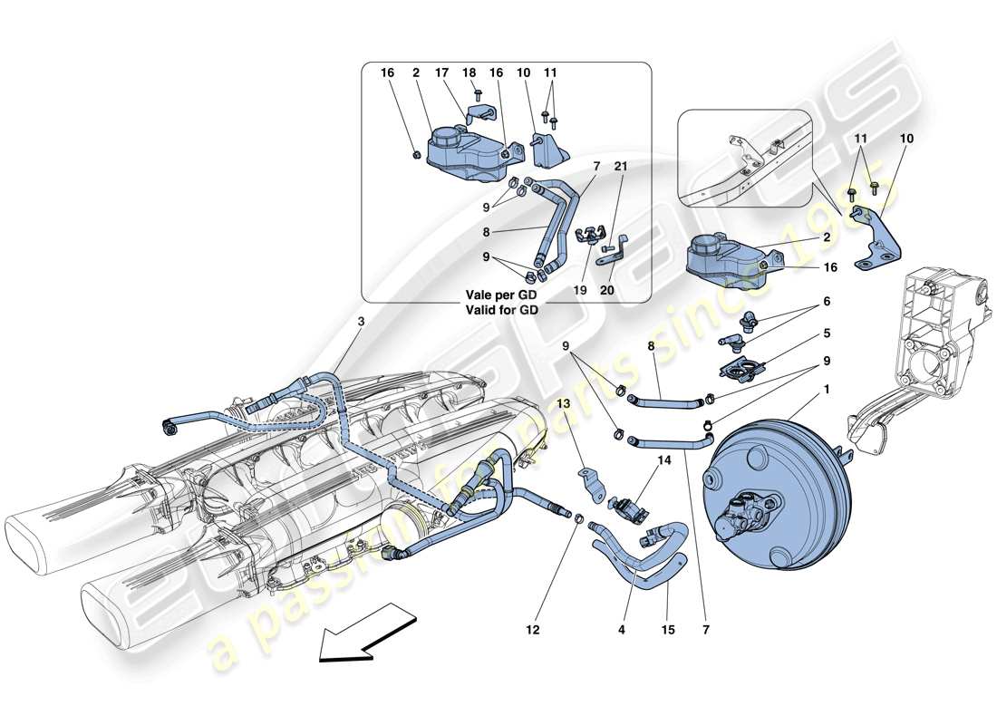 Ferrari F12 Berlinetta (USA) Power Steering System Part Diagram