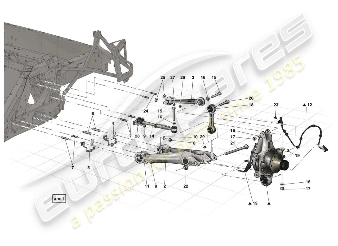 Ferrari LaFerrari (Europe) REAR SUSPENSION - ARMS Part Diagram