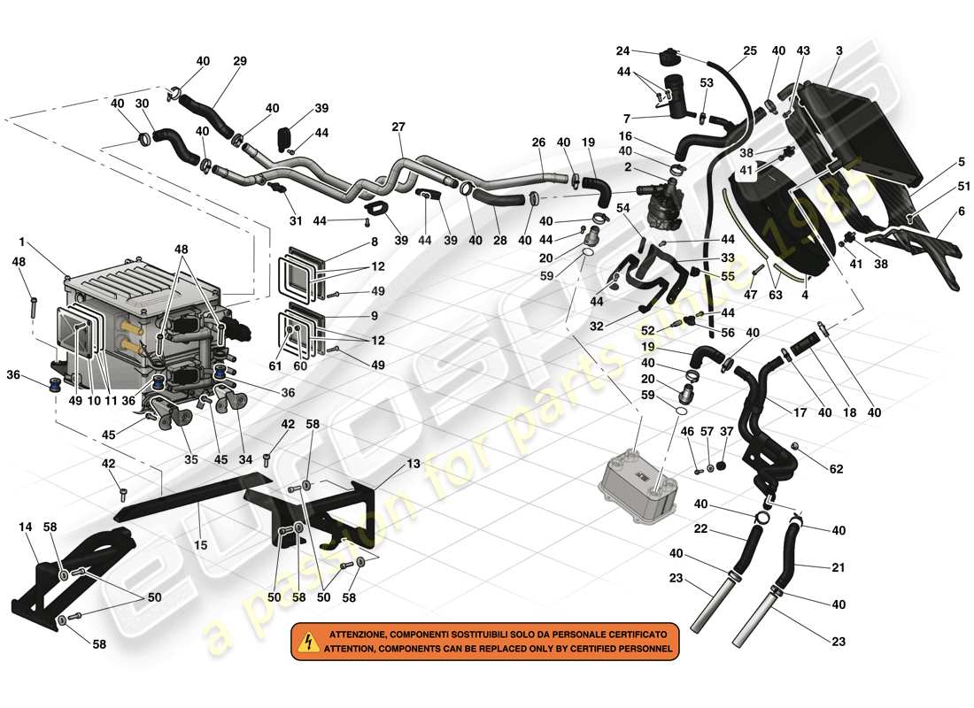 Ferrari LaFerrari (Europe) Inverter and cooling Part Diagram