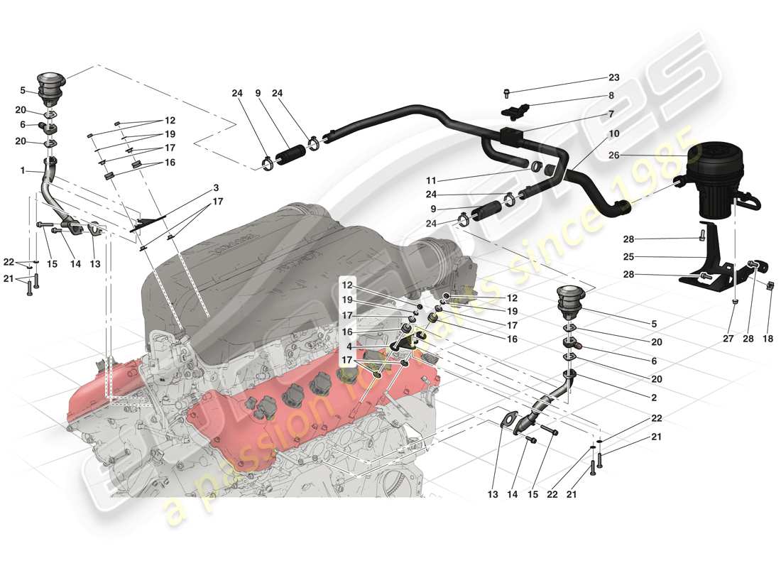 Ferrari LaFerrari (USA) secondary air system Part Diagram