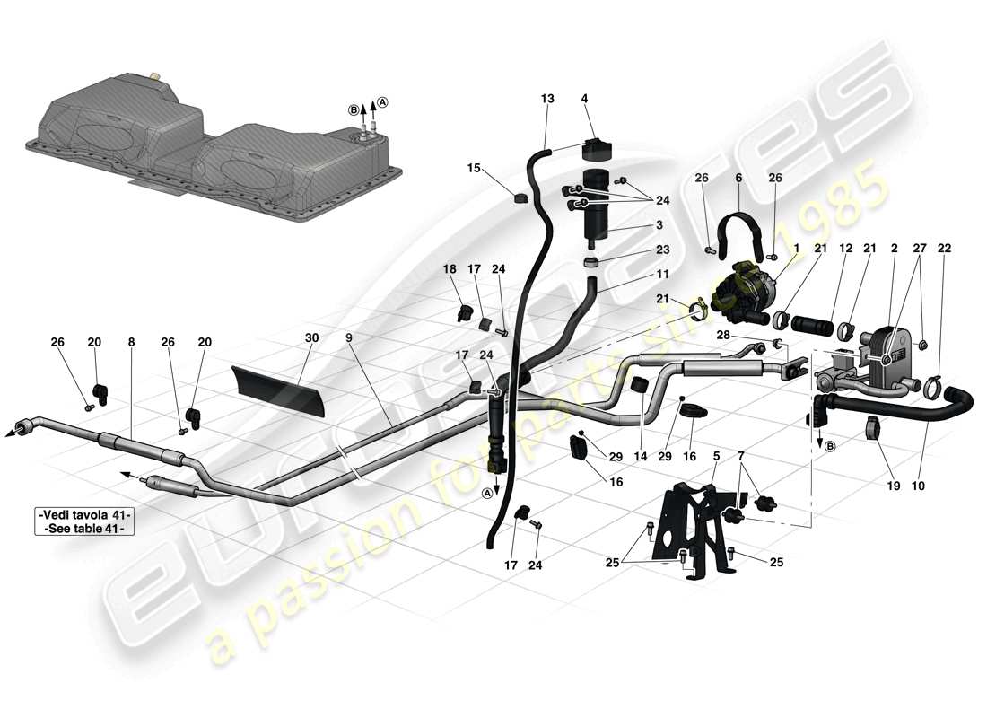 Ferrari LaFerrari (USA) BATTERY COOLING SYSTEM Part Diagram