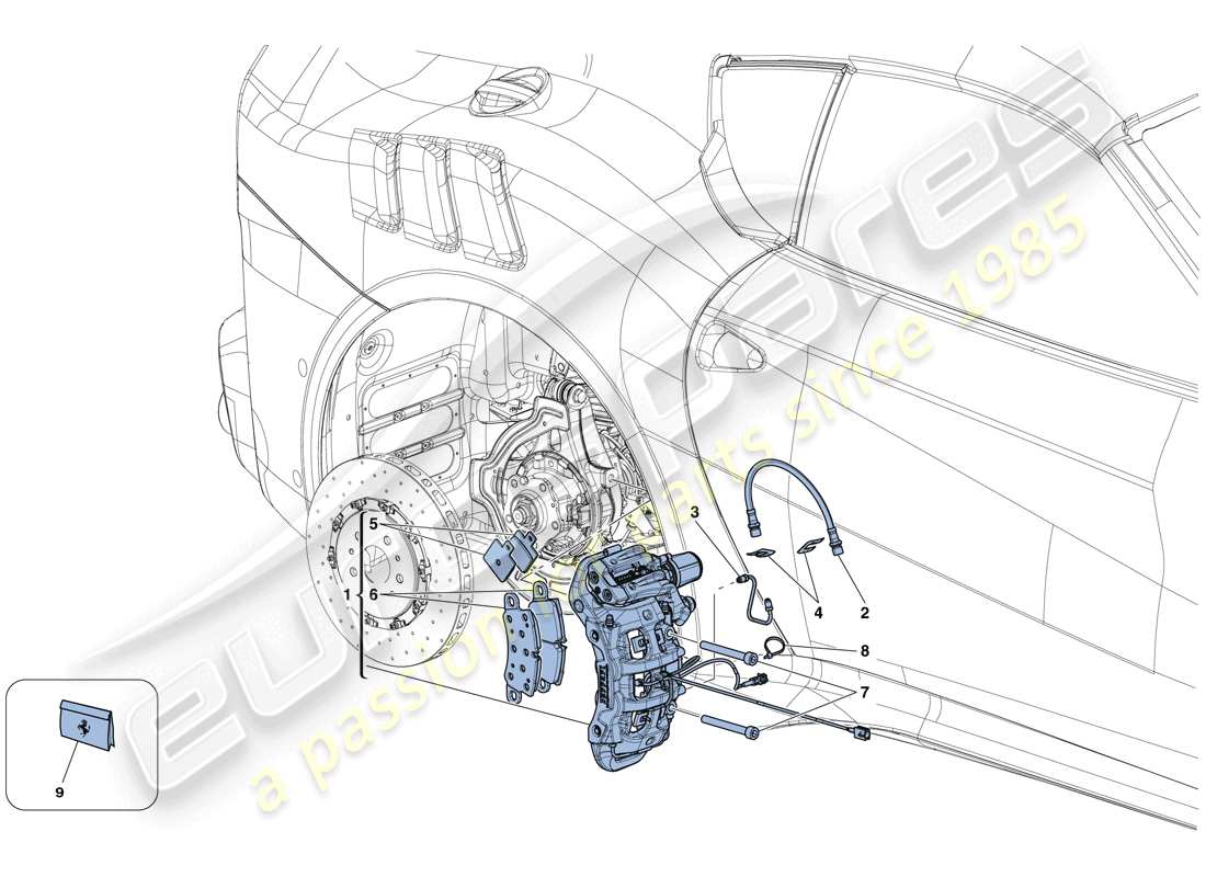 Ferrari F12 TDF (Europe) REAR BRAKE CALLIPERS Part Diagram