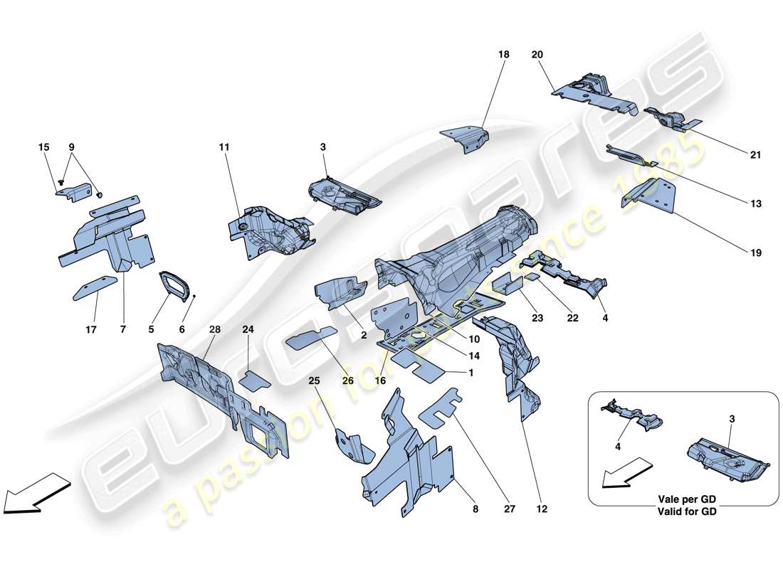 Ferrari F12 TDF (Europe) Insulation Part Diagram