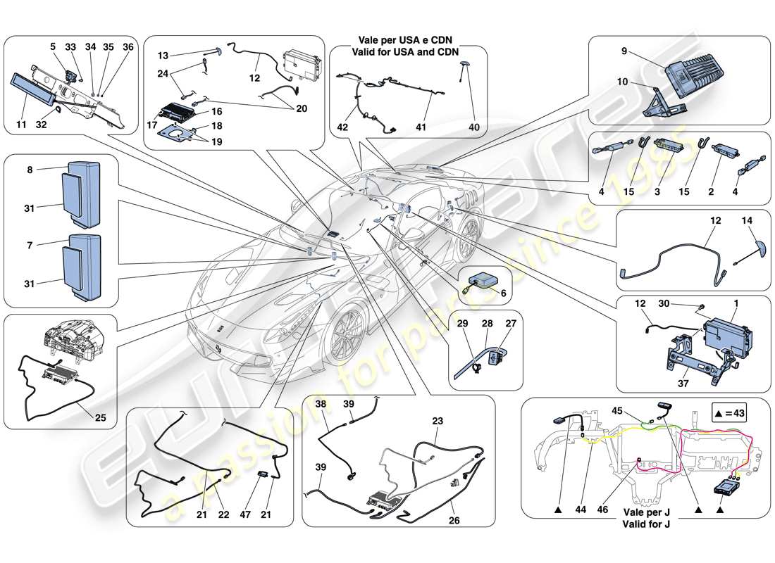 Ferrari F12 TDF (Europe) INFOTAINMENT SYSTEM Part Diagram