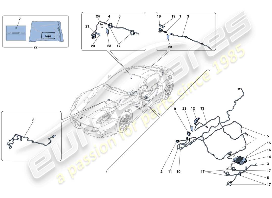 Ferrari F12 TDF (Europe) TELEMETRY Part Diagram