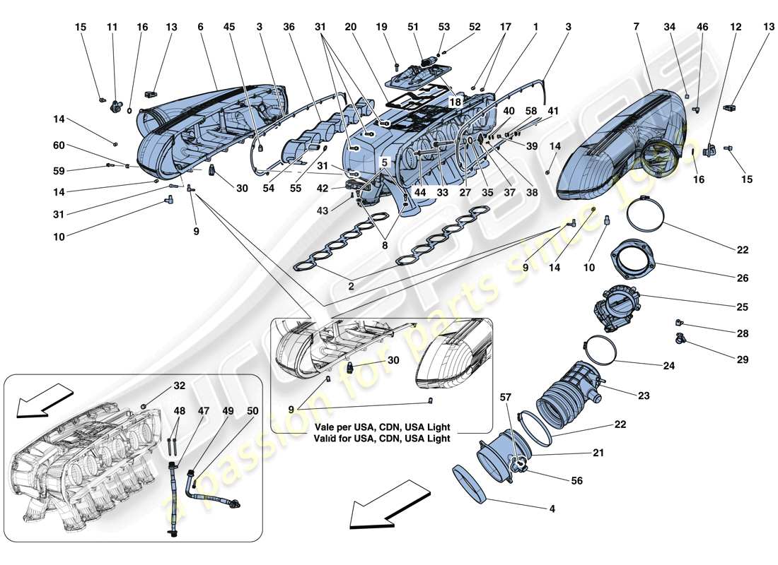 Ferrari F12 TDF (RHD) INTAKE MANIFOLD Part Diagram