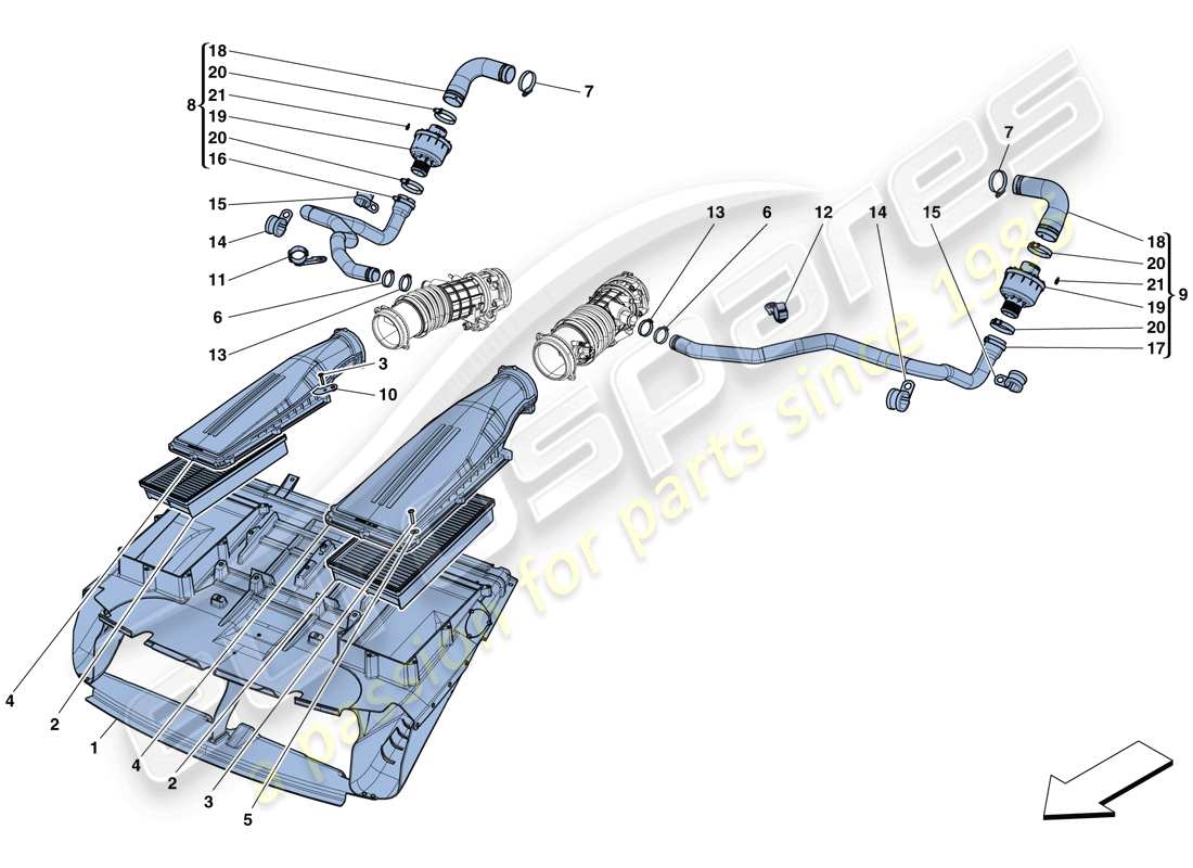 Ferrari F12 TDF (RHD) AIR INTAKE Part Diagram