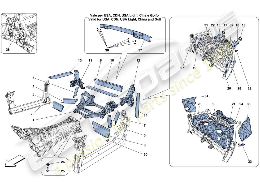 Ferrari 812 812 Superfast Rhd 0104 Structures And Elements Rear Of