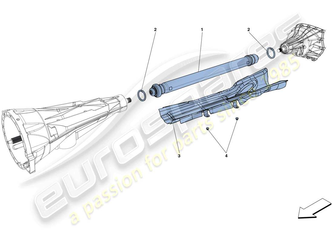 Ferrari 812 Superfast (USA) Transmission Pipe Part Diagram