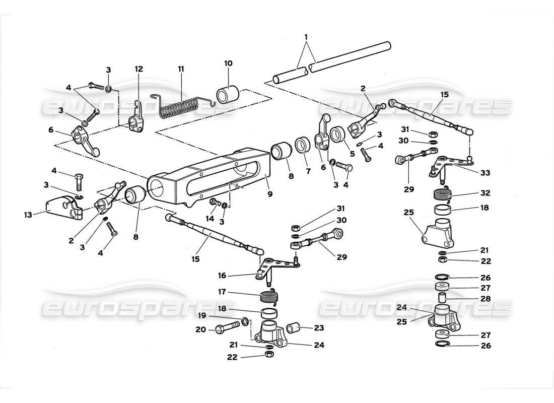 Lamborghini Diablo GT (1999) accelerator cables Part Diagram