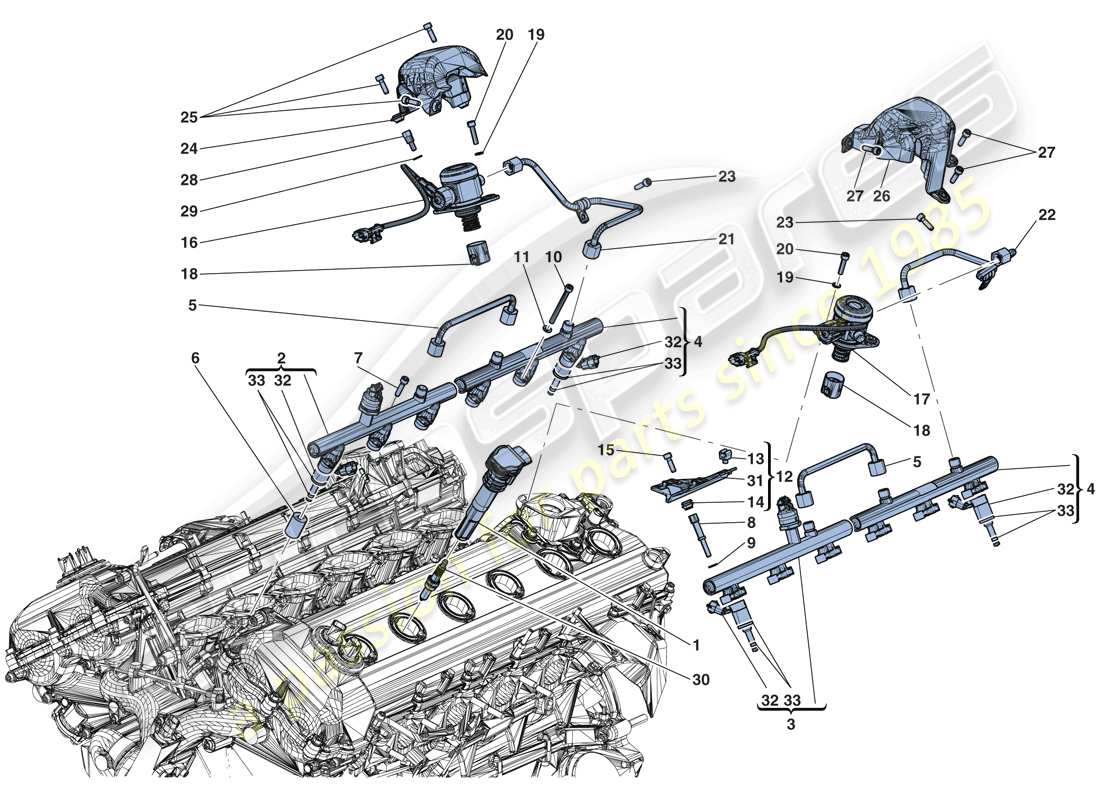 Ferrari LaFerrari Aperta (Europe) injection - ignition system Part Diagram
