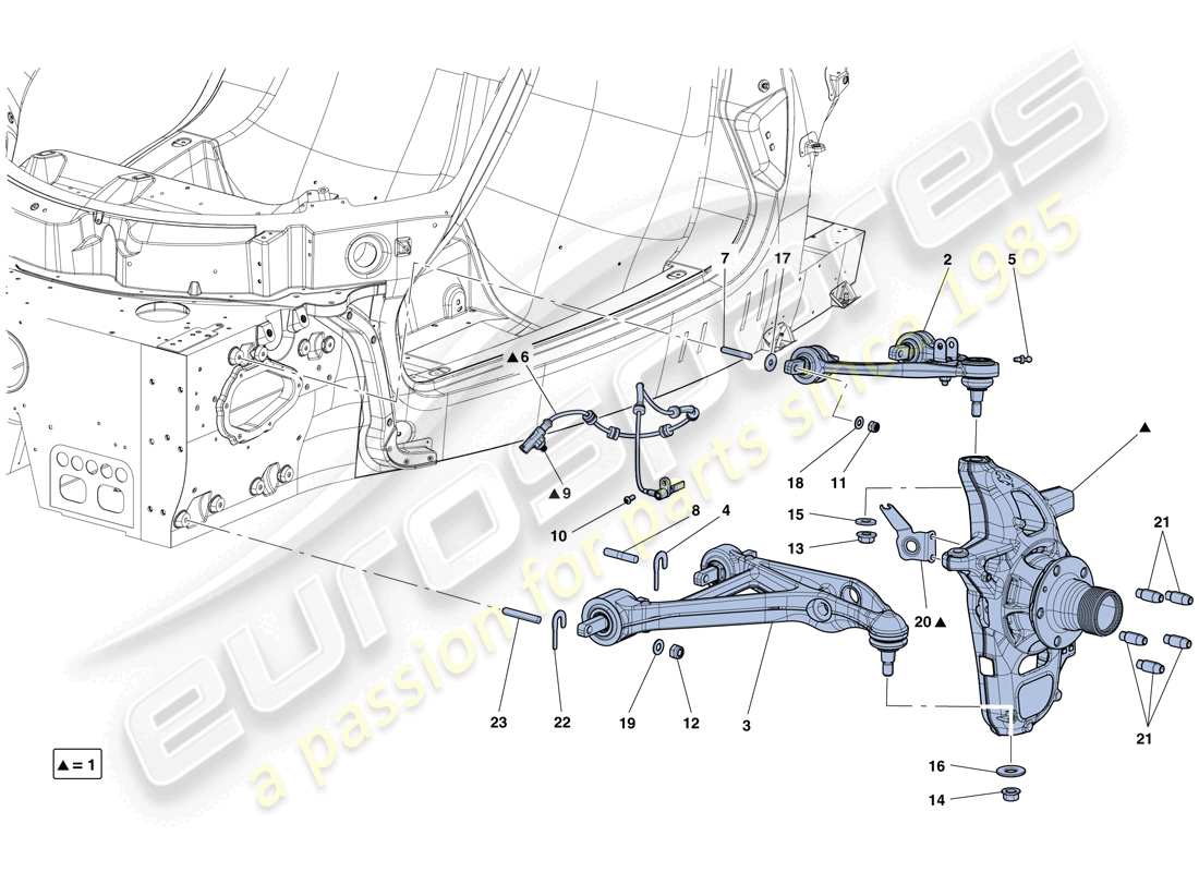 Ferrari LaFerrari Aperta (Europe) FRONT SUSPENSION - ARMS Part Diagram