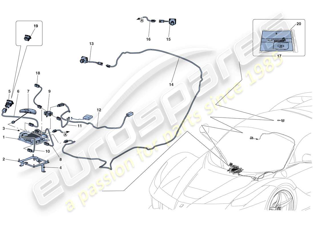 Ferrari LaFerrari Aperta (Europe) TELEMETRY - DATA ACQUISITION Part Diagram