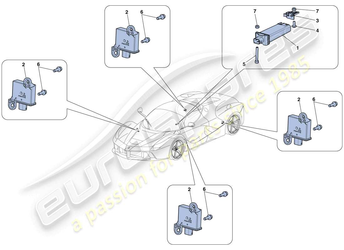 Ferrari LaFerrari Aperta (USA) TYRE PRESSURE MONITORING SYSTEM Part Diagram