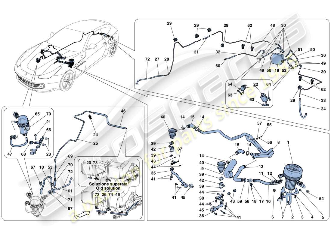 Ferrari GTC4 Lusso (Europe) secondary air system Part Diagram