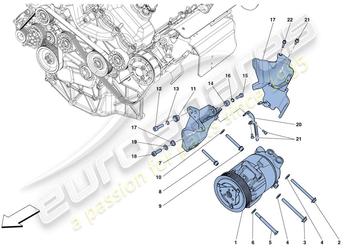 Ferrari GTC4 Lusso (Europe) AC SYSTEM COMPRESSOR Part Diagram