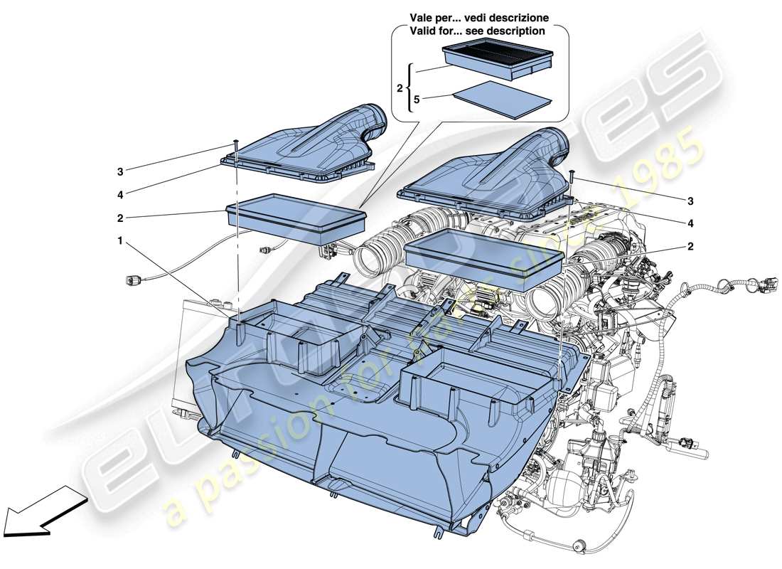 Ferrari GTC4 Lusso (RHD) AIR INTAKE Part Diagram