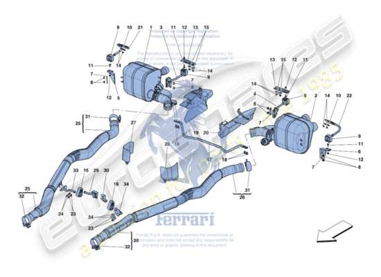 Eurospares Ferrari Gtc4 Lusso Rhd 0037 Rear Suspension Shock