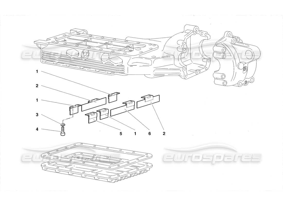 Lamborghini Diablo Roadster (1998) Oil Sump Deflectors Part Diagram
