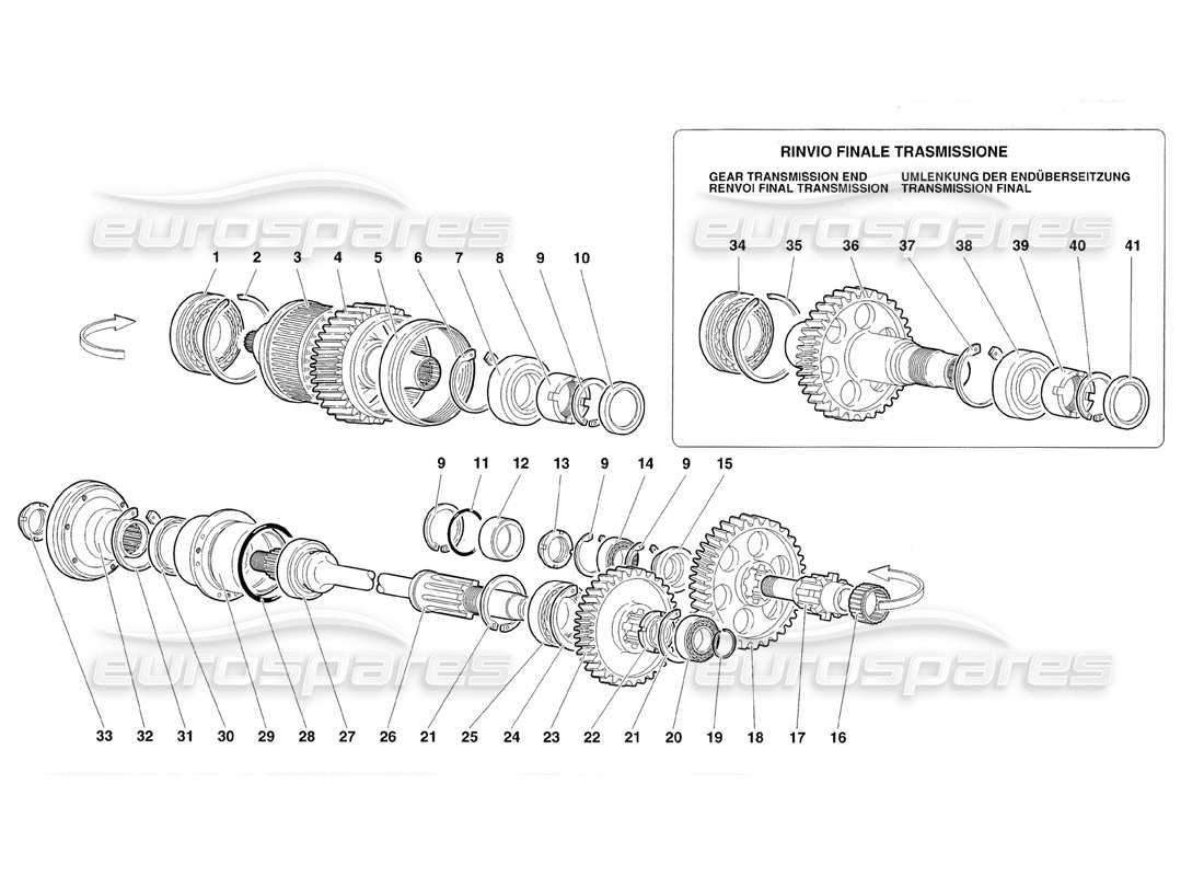 Lamborghini Diablo Roadster (1998) Viscous Coupling Part Diagram