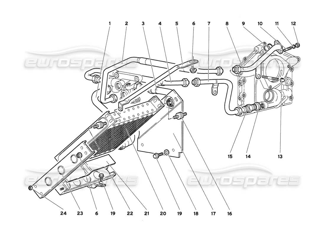 Lamborghini Diablo 6.0 (2001) Engine Oil System Part Diagram