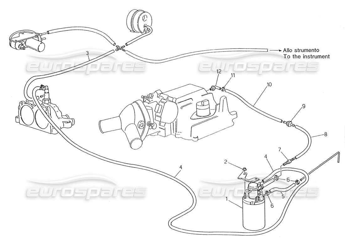 Maserati Karif 2.8 Evaporation System Parts Diagram