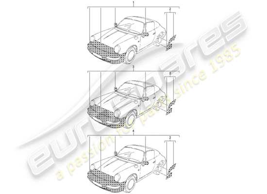 a part diagram from the Porsche Classic accessories (2017) parts catalogue