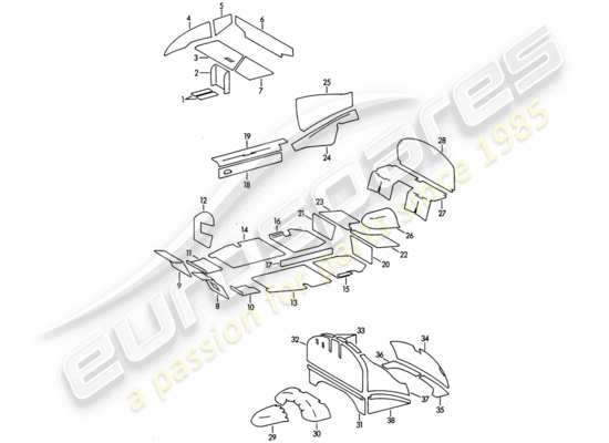 a part diagram from the Porsche 356B/356C (1964) parts catalogue