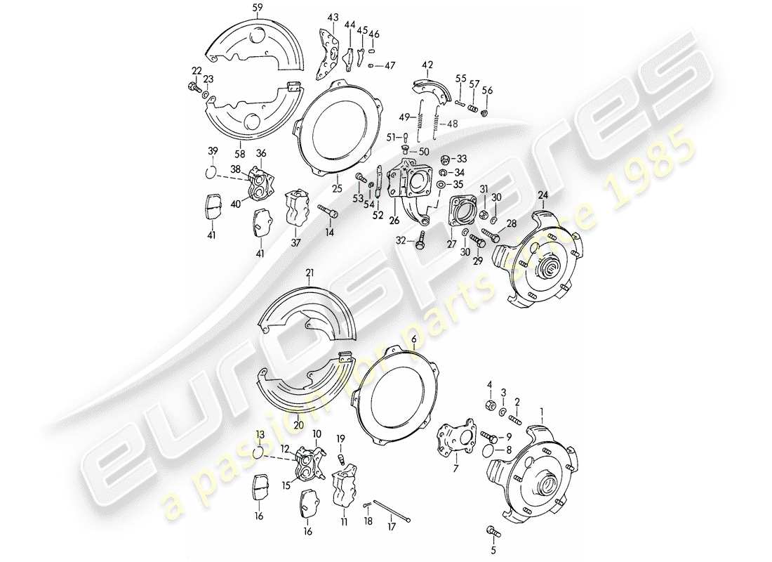 Porsche 356B 356C 356B 356C (1965) 602-005 BRAKE - D >> - MJ 1963 Part ...