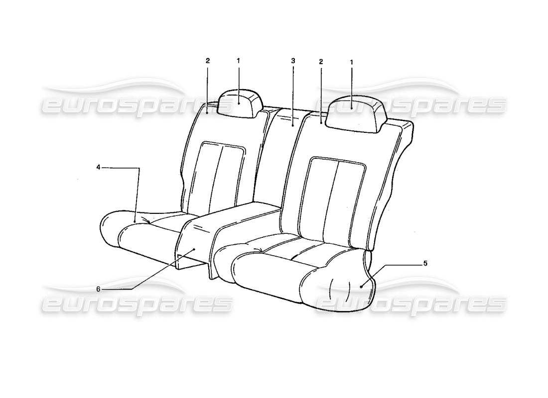 Ferrari 412 (Coachwork) REAR SEATS (Variations) Part Diagram