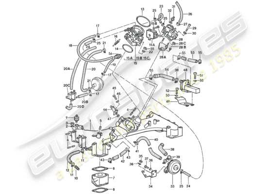 a part diagram from the Porsche 911 (1984) parts catalogue