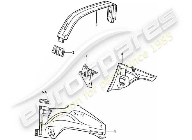 911 (1988) INTERIOR PANELLING Parts Diagram (801-025)