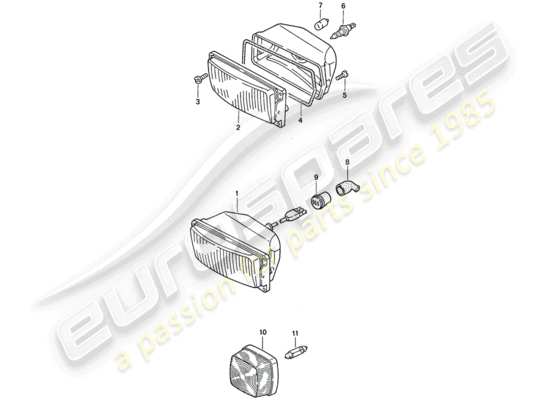 a part diagram from the Porsche 911 (1988) parts catalogue