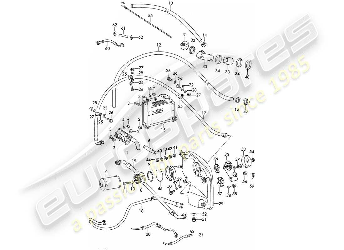 Porsche 911/912 (1965) Engine Lubrication Part Diagram