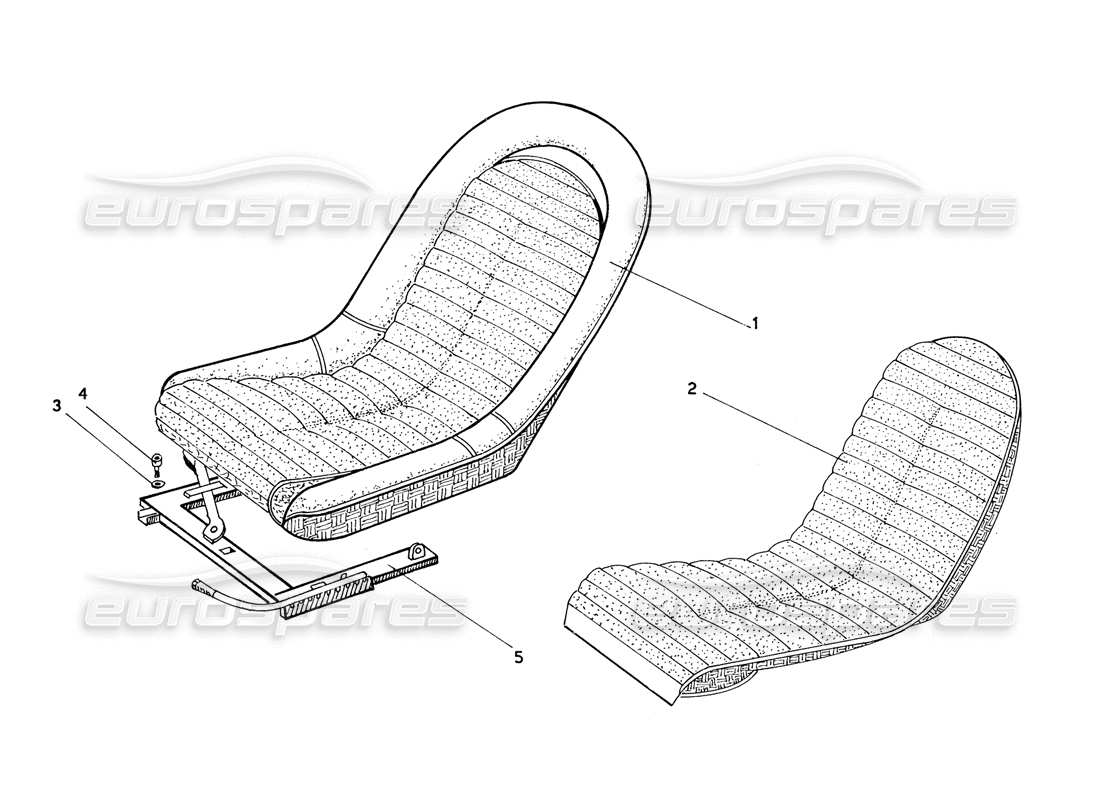 Ferrari 206 GT Dino (Coachwork) Seats Part Diagram