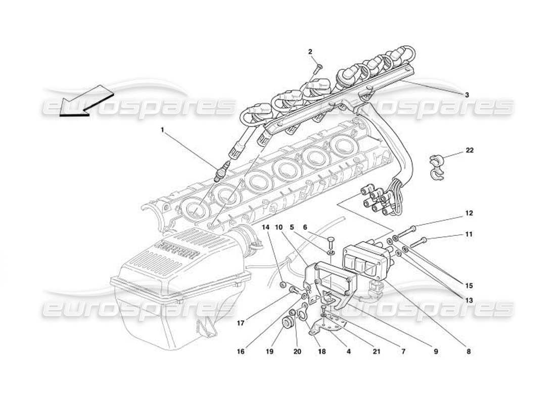 Ferrari 550 Barchetta Ignition Device Part Diagram