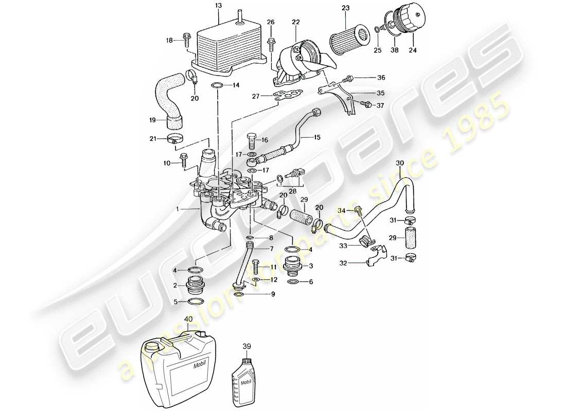 Porsche 996 GT3 (2001) OIL FILTER - BRACKET Part Diagram