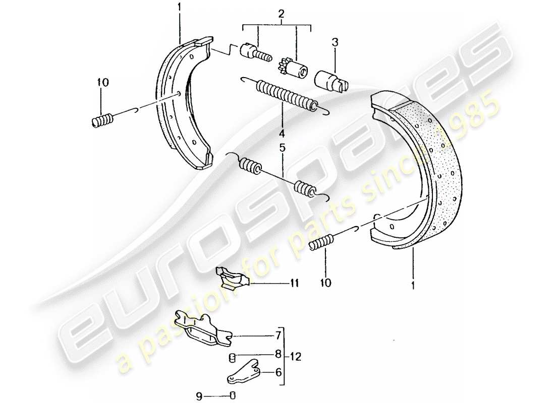 Porsche 996 T/GT2 (2001) Handbrake Part Diagram