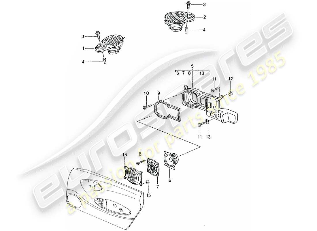 Porsche 996 T/GT2 (2001) LOUDSPEAKER - LOUDSPEAKER - M 680/MJ.02- - SEE GROUP - 9/11/06 Part Diagram