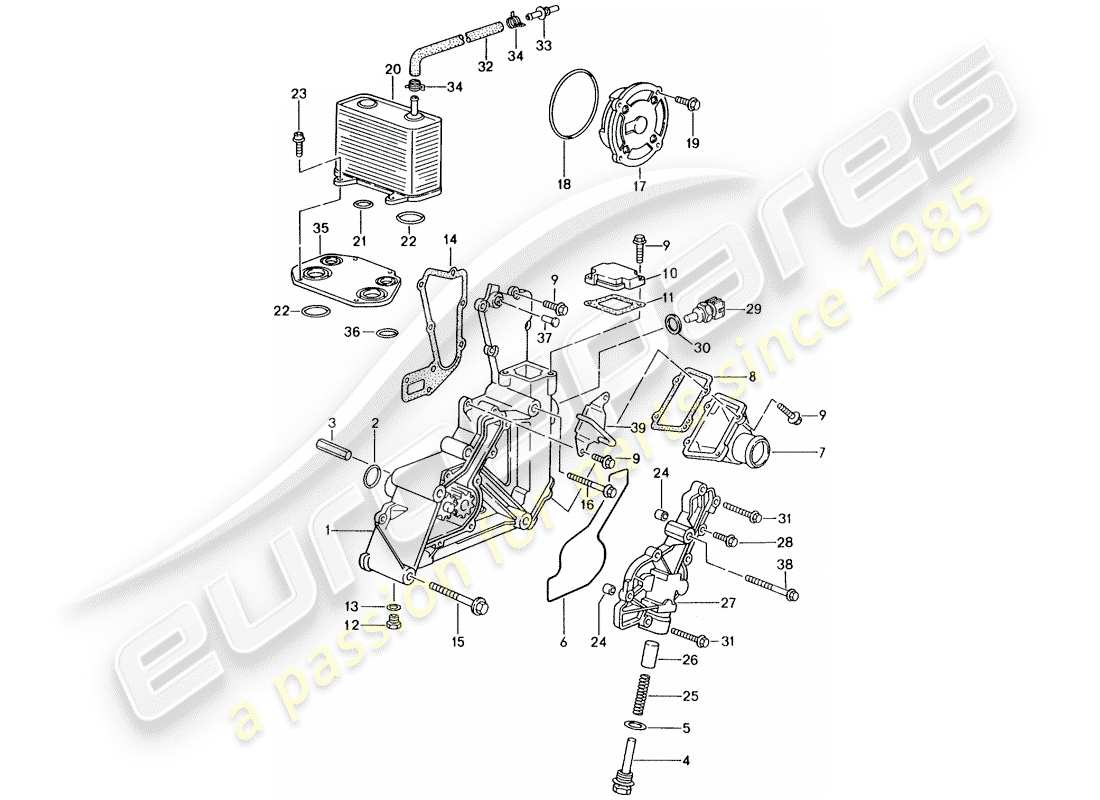 Porsche Boxster 986 (1997) oil pump Parts Diagram