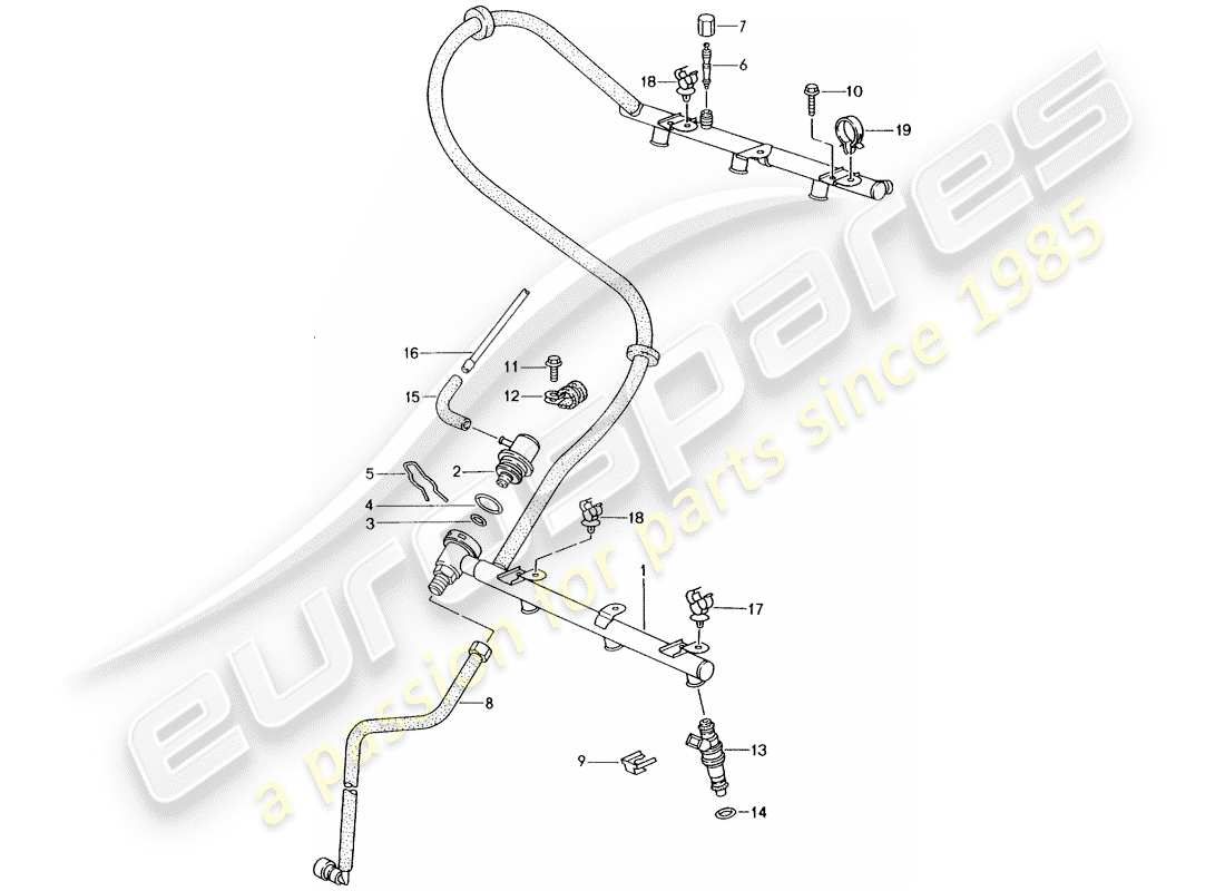 Porsche Boxster 986 (1997) FUEL COLLECTION PIPE Parts Diagram
