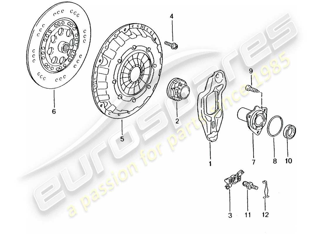 Porsche Boxster 986 (1997) clutch Parts Diagram